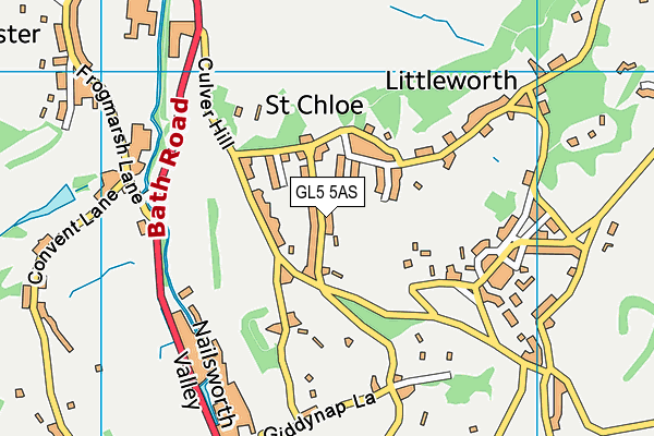 GL5 5AS map - OS VectorMap District (Ordnance Survey)