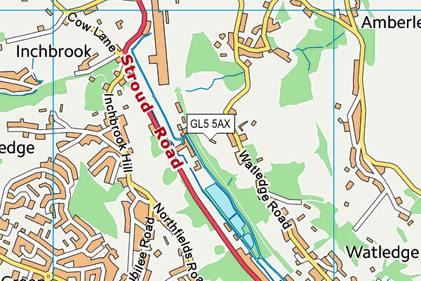 GL5 5AX map - OS VectorMap District (Ordnance Survey)