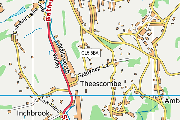 GL5 5BA map - OS VectorMap District (Ordnance Survey)