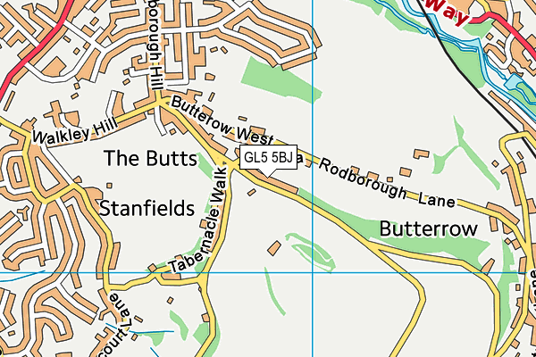 GL5 5BJ map - OS VectorMap District (Ordnance Survey)