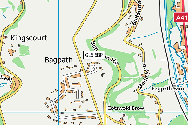 GL5 5BP map - OS VectorMap District (Ordnance Survey)