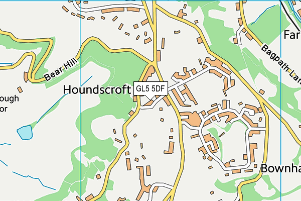 GL5 5DF map - OS VectorMap District (Ordnance Survey)