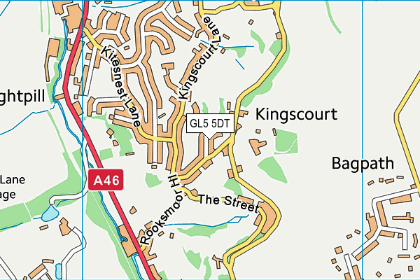 GL5 5DT map - OS VectorMap District (Ordnance Survey)