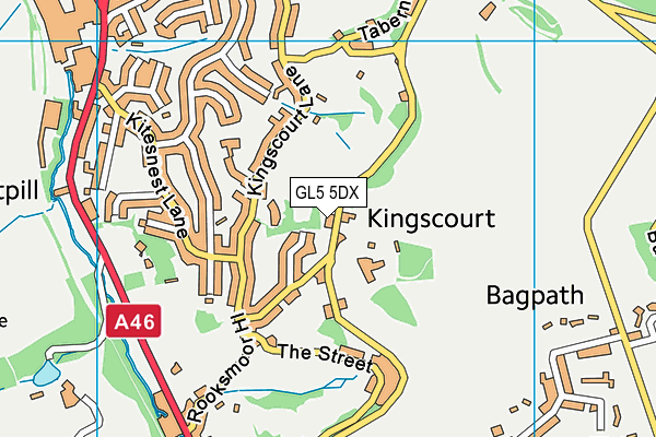 GL5 5DX map - OS VectorMap District (Ordnance Survey)