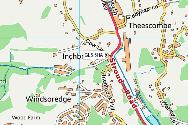 GL5 5HA map - OS VectorMap District (Ordnance Survey)