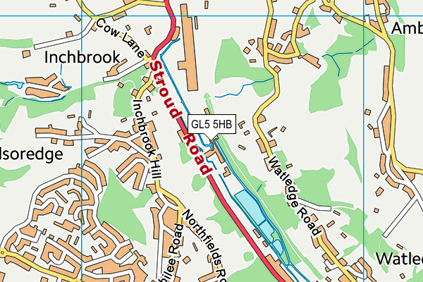 GL5 5HB map - OS VectorMap District (Ordnance Survey)