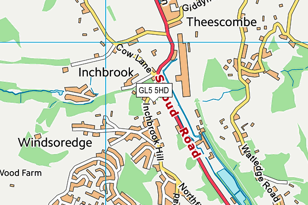 GL5 5HD map - OS VectorMap District (Ordnance Survey)