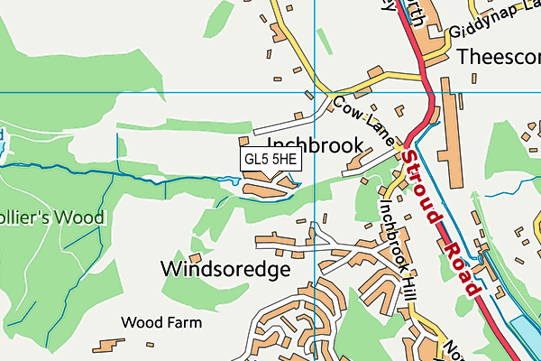 GL5 5HE map - OS VectorMap District (Ordnance Survey)