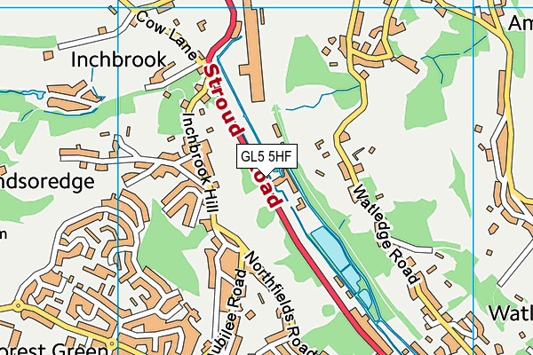 GL5 5HF map - OS VectorMap District (Ordnance Survey)