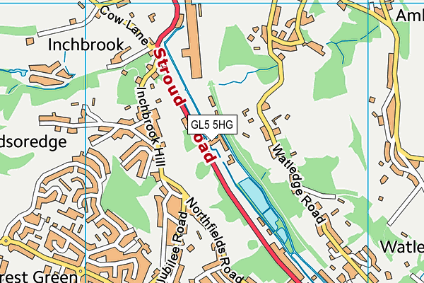 GL5 5HG map - OS VectorMap District (Ordnance Survey)