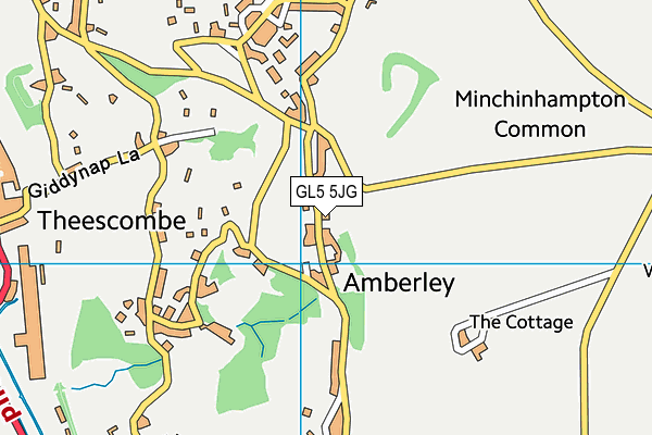 Amberley Parochial School map (GL5 5JG) - OS VectorMap District (Ordnance Survey)