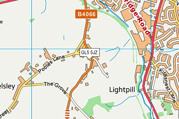 GL5 5JZ map - OS VectorMap District (Ordnance Survey)