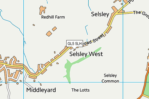 GL5 5LH map - OS VectorMap District (Ordnance Survey)