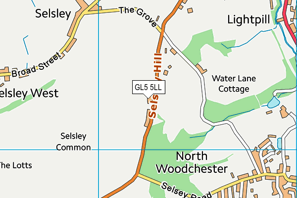 GL5 5LL map - OS VectorMap District (Ordnance Survey)