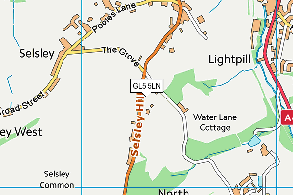 GL5 5LN map - OS VectorMap District (Ordnance Survey)