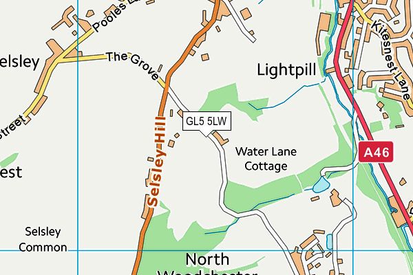 GL5 5LW map - OS VectorMap District (Ordnance Survey)