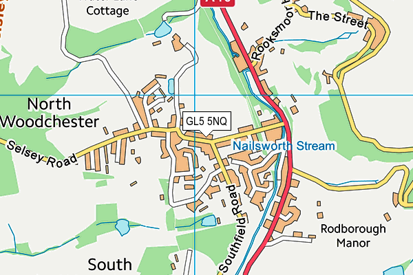 Woodchester Football Club map (GL5 5NQ) - OS VectorMap District (Ordnance Survey)