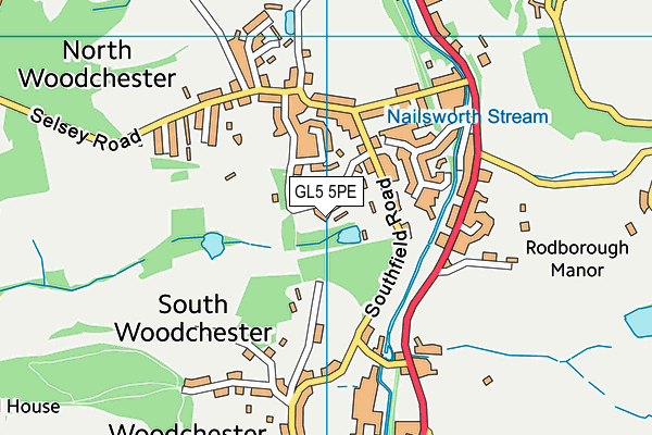 GL5 5PE map - OS VectorMap District (Ordnance Survey)