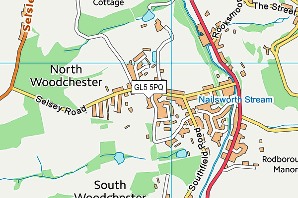 Woodchester Village Hall map (GL5 5PQ) - OS VectorMap District (Ordnance Survey)