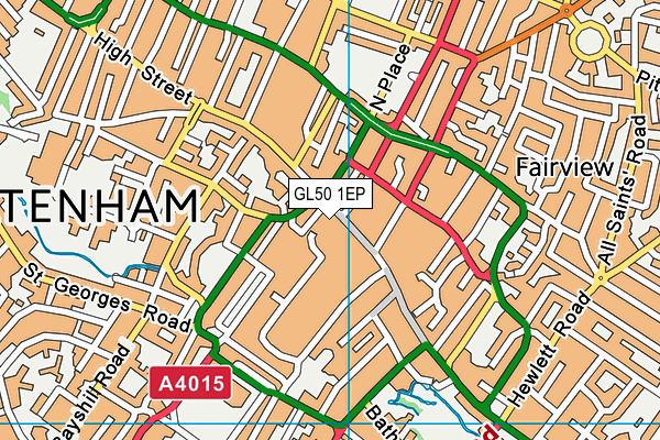 GL50 1EP map - OS VectorMap District (Ordnance Survey)