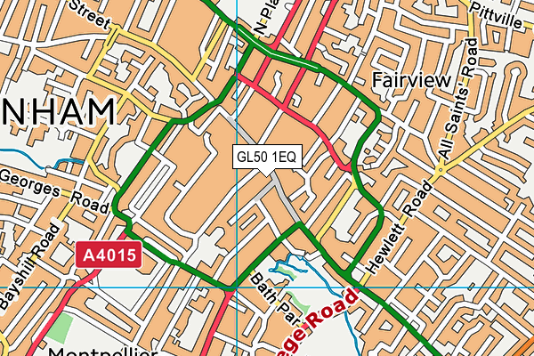 GL50 1EQ map - OS VectorMap District (Ordnance Survey)