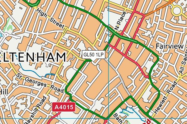 GL50 1LP map - OS VectorMap District (Ordnance Survey)