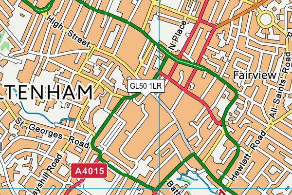 GL50 1LR map - OS VectorMap District (Ordnance Survey)