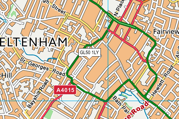 GL50 1LY map - OS VectorMap District (Ordnance Survey)