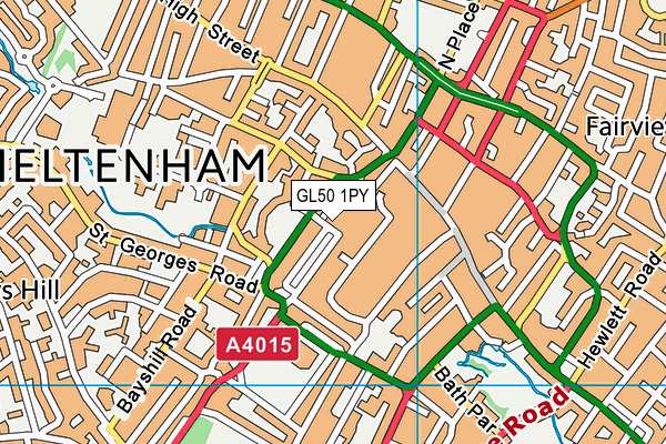 GL50 1PY map - OS VectorMap District (Ordnance Survey)