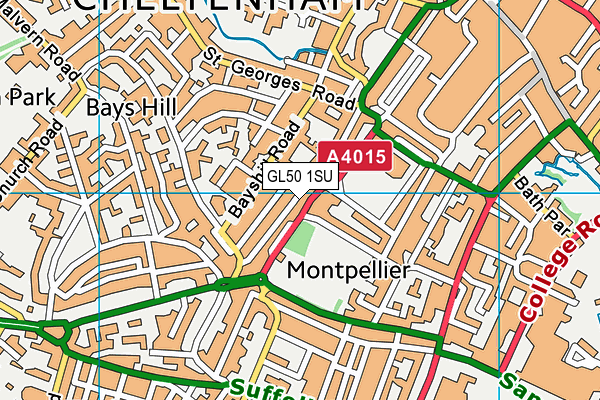 GL50 1SU map - OS VectorMap District (Ordnance Survey)