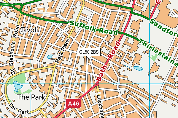 GL50 2BS map - OS VectorMap District (Ordnance Survey)