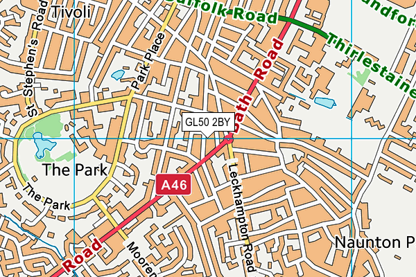 GL50 2BY map - OS VectorMap District (Ordnance Survey)