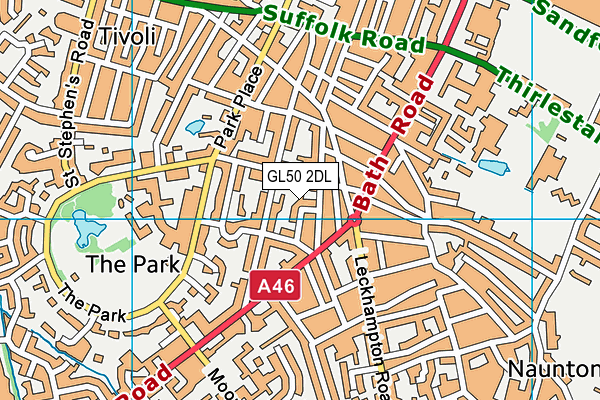 GL50 2DL map - OS VectorMap District (Ordnance Survey)