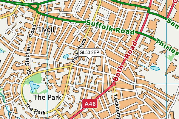 GL50 2EP map - OS VectorMap District (Ordnance Survey)