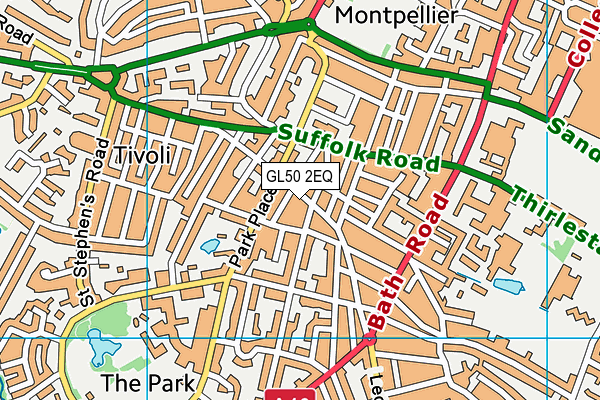 GL50 2EQ map - OS VectorMap District (Ordnance Survey)