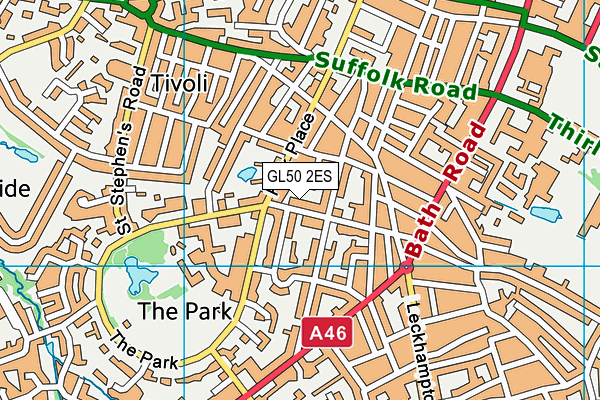 GL50 2ES map - OS VectorMap District (Ordnance Survey)