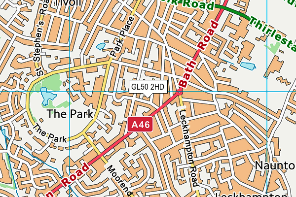 GL50 2HD map - OS VectorMap District (Ordnance Survey)