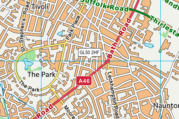 GL50 2HF map - OS VectorMap District (Ordnance Survey)