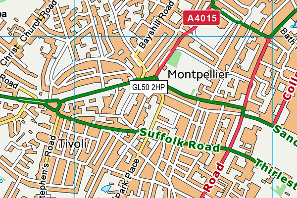 GL50 2HP map - OS VectorMap District (Ordnance Survey)