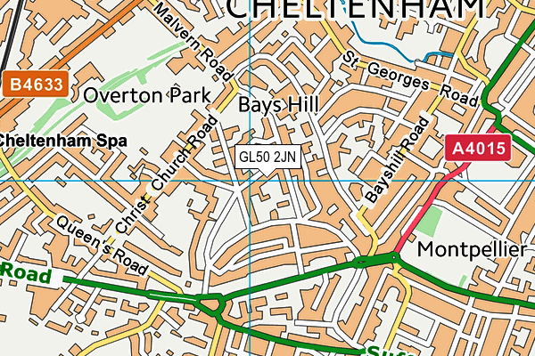 GL50 2JN map - OS VectorMap District (Ordnance Survey)