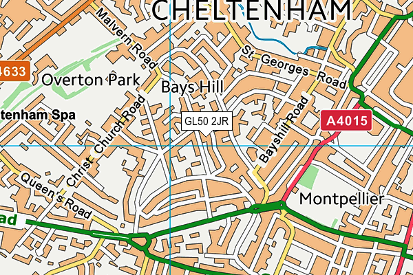 GL50 2JR map - OS VectorMap District (Ordnance Survey)