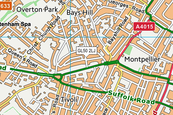 GL50 2LJ map - OS VectorMap District (Ordnance Survey)