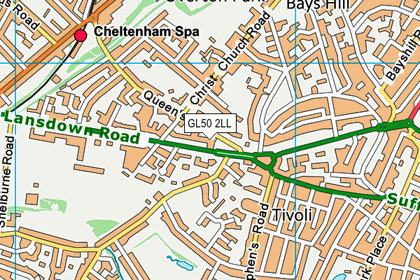 GL50 2LL map - OS VectorMap District (Ordnance Survey)