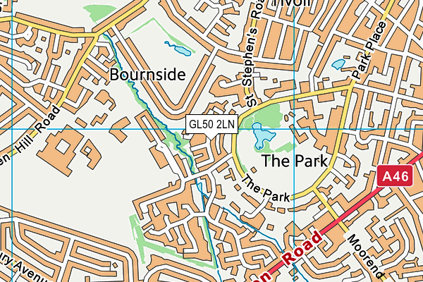 GL50 2LN map - OS VectorMap District (Ordnance Survey)