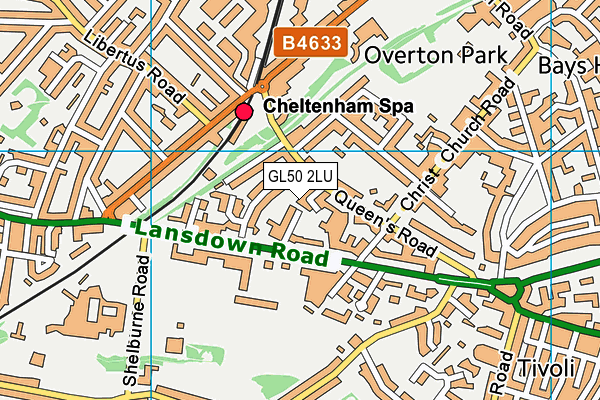 GL50 2LU map - OS VectorMap District (Ordnance Survey)