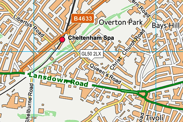 GL50 2LX map - OS VectorMap District (Ordnance Survey)