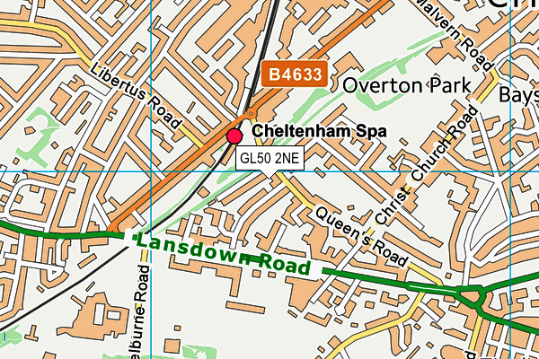 GL50 2NE map - OS VectorMap District (Ordnance Survey)