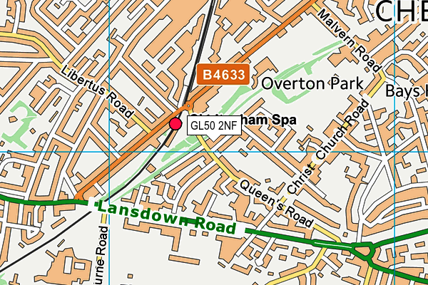 GL50 2NF map - OS VectorMap District (Ordnance Survey)