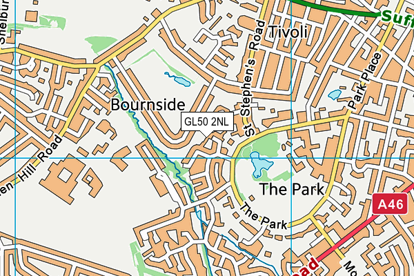 GL50 2NL map - OS VectorMap District (Ordnance Survey)