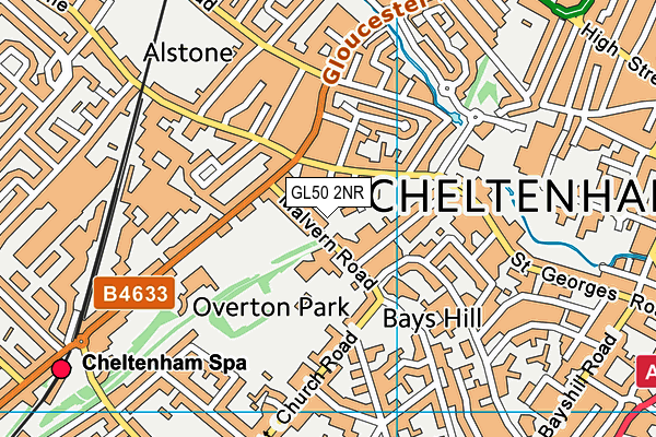 Christ Church CofE Primary School map (GL50 2NR) - OS VectorMap District (Ordnance Survey)